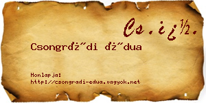 Csongrádi Édua névjegykártya